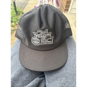 Vtg Charlotte Motor Speedway 25th Year Hat Nascar USA Snap Back Trucker Ball Cap